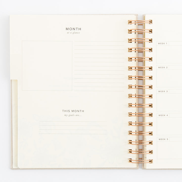 12-Month Undated Planner: Magnolia Springs Design, Spiral