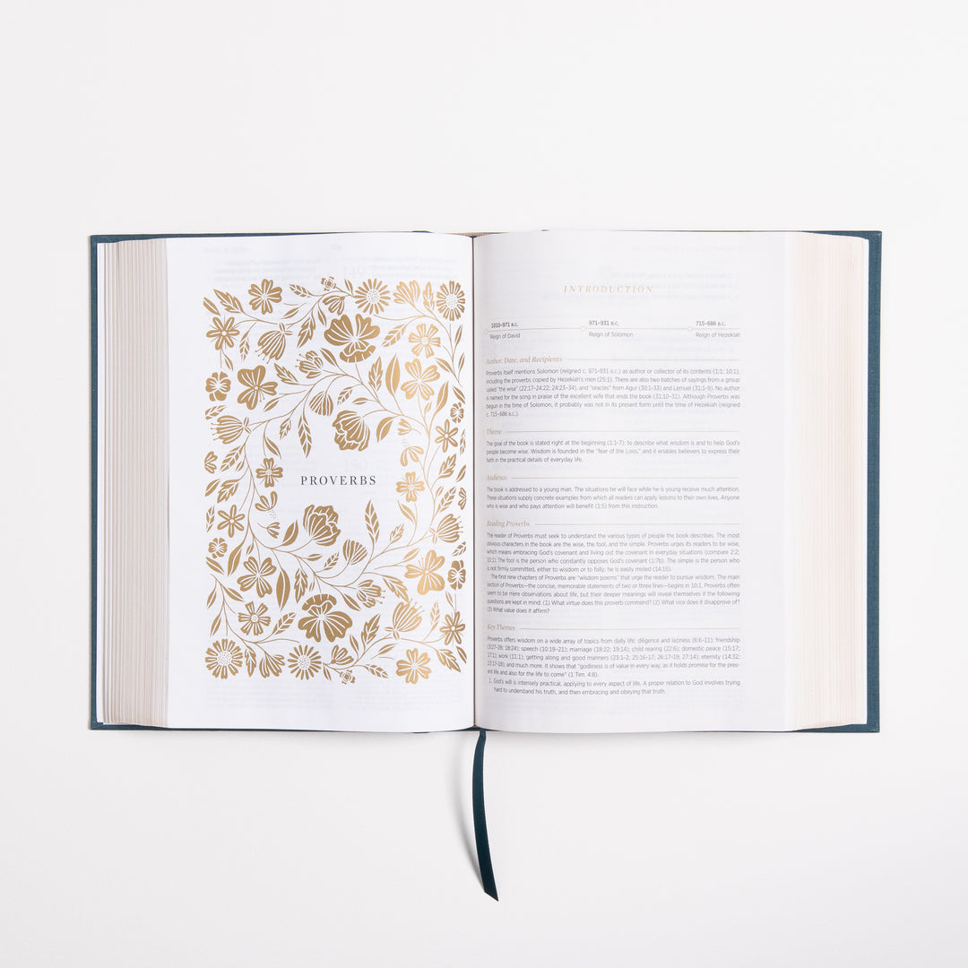 ESV Women's Study Bible - Dark Teal - Cloth over Board