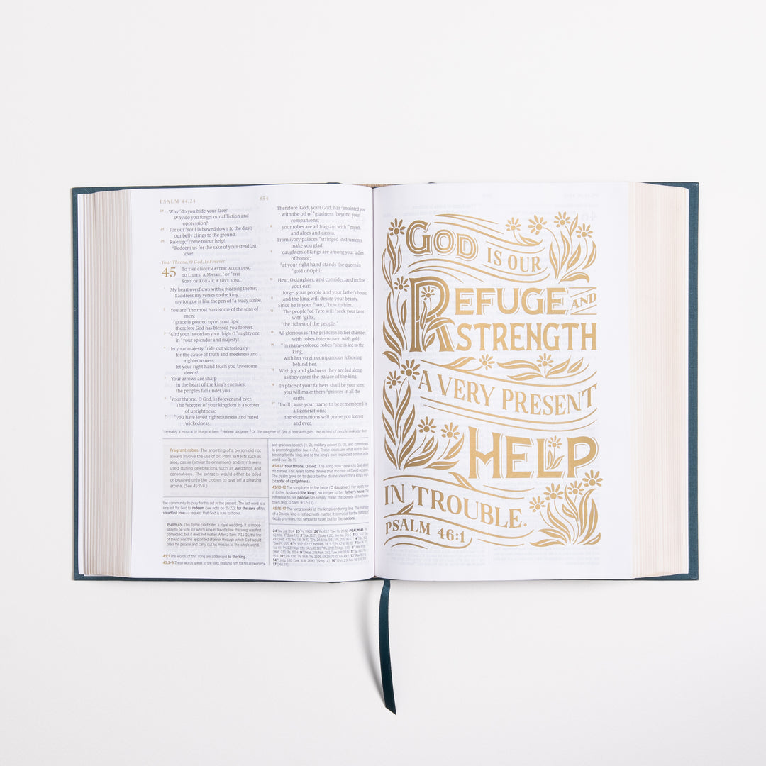 ESV Women's Study Bible - Dark Teal - Cloth over Board