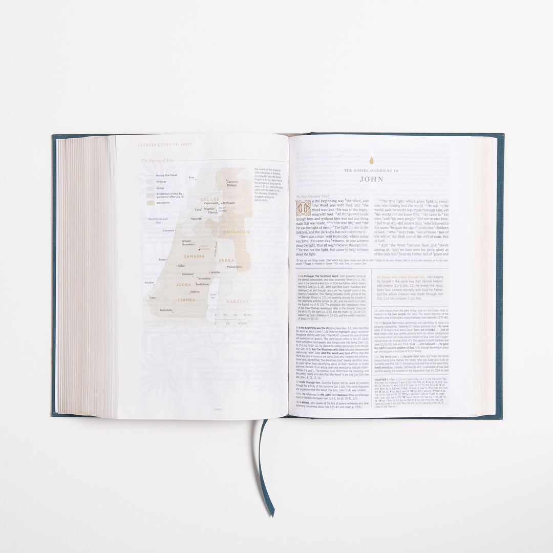 ESV Women's Study Bible - Dark Teal - Cloth over Board